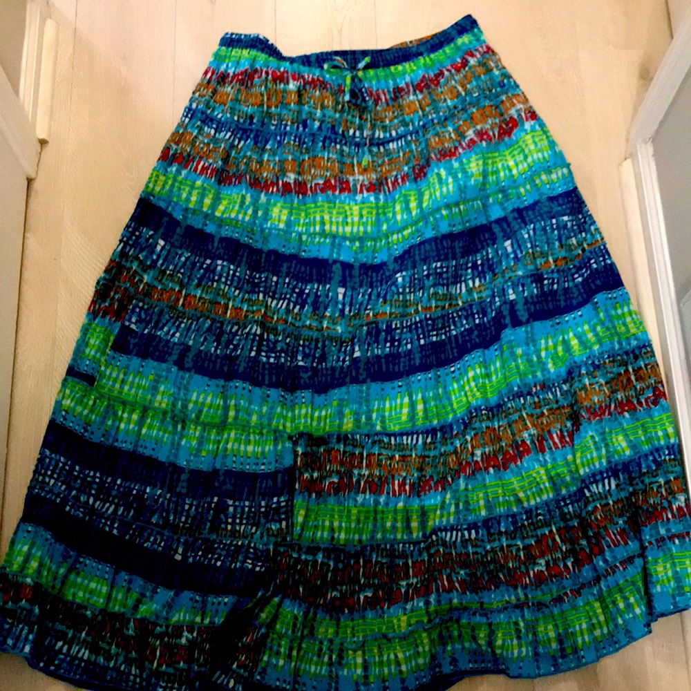 Kim Rogers size Large Maxi Skirt with made in slip Boho Skirt